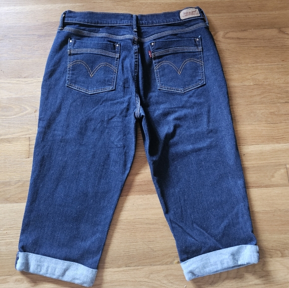 Levi's Stretch Capri Jeans Women's Size 12 Cuffed Leg 31" Waist X 18" Inseam Len - Picture 3 of 15
